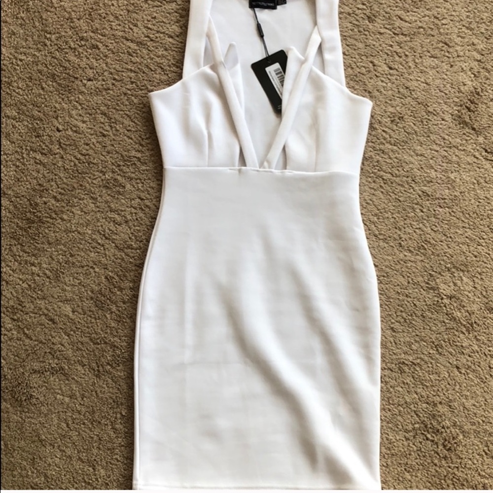 Prettylittlething white dress